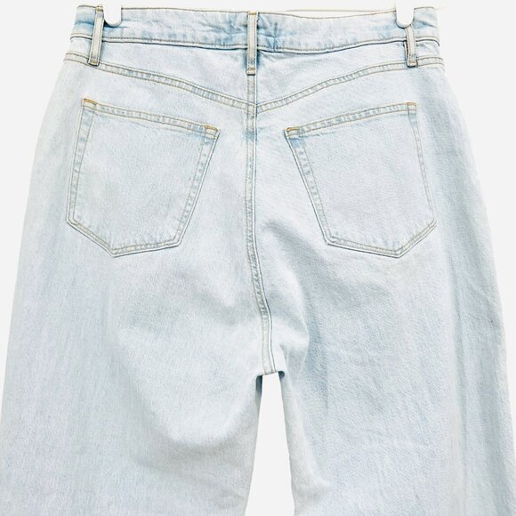 LOFT Women's Distressed High Rise Raw Hem Blue Denim Jeans Size 30/10 W32"xL30" - Picture 4 of 12